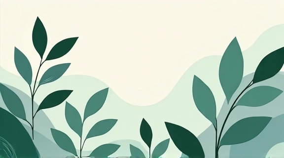 Abstract clean image of stylized leaves for natural living