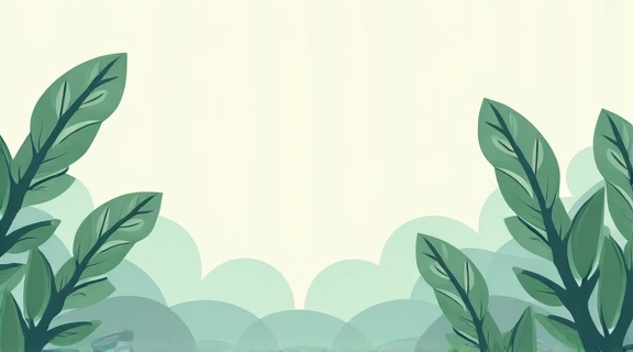 Stylized leaves and water representing natural health and beauty