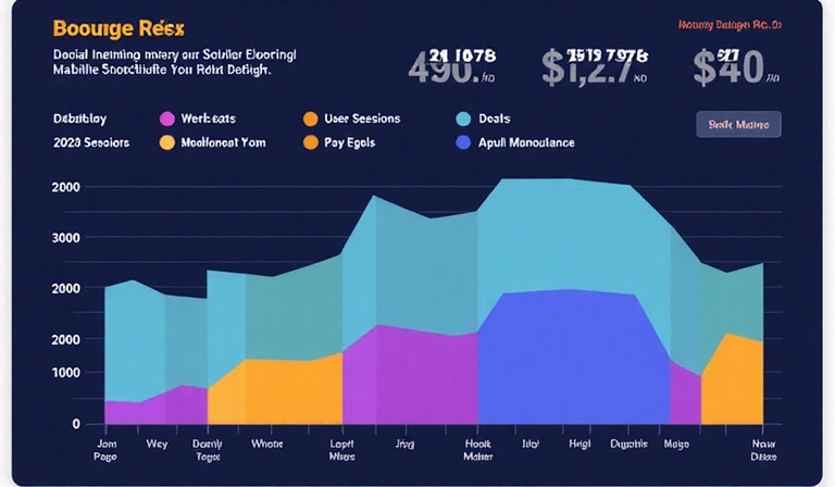 Chart showing website analytics data