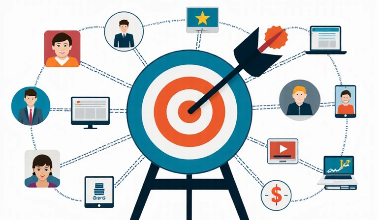 Graphic depicting targeted advertising