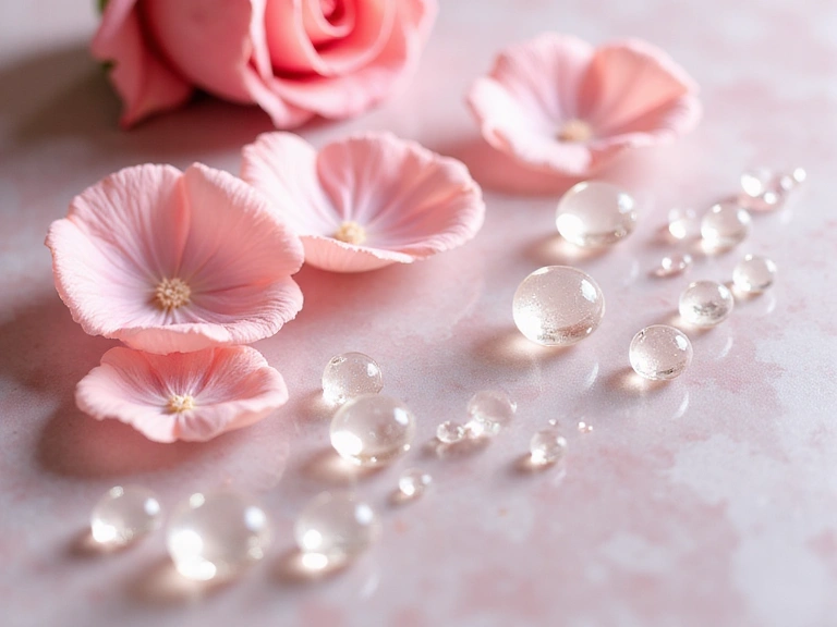 Elegant image depicting natural skincare ingredients