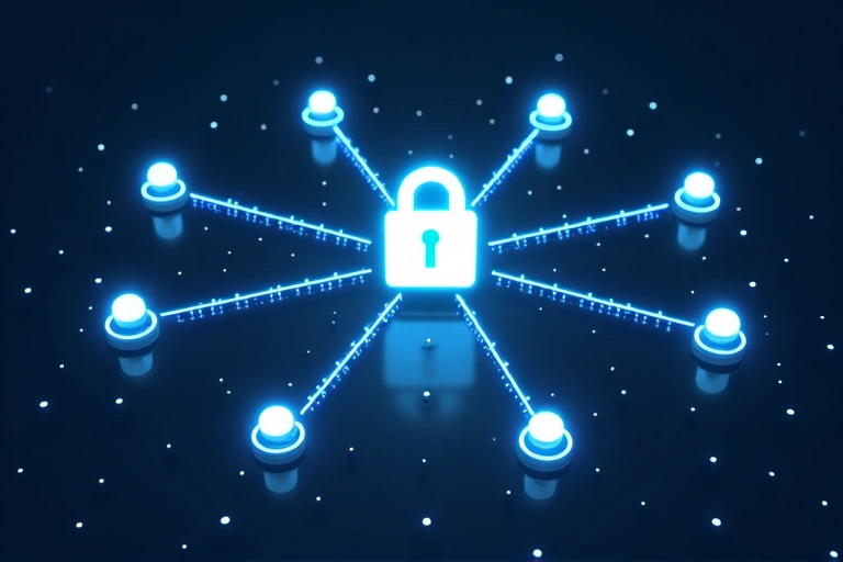 Secure data sharing concept with interconnected nodes